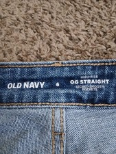 Old Navy High Rise O.G. Straight Secret Smooth Pockets Blue Denim Shorts-Size 6