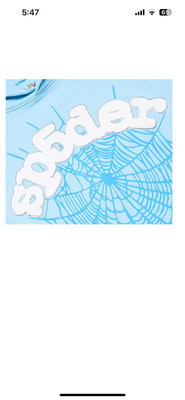 Sp5der Sky Blue Hoodie | eBay