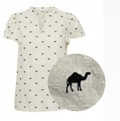B. Young Blouse Top Byhabia Women s Medium Giraffe Safari Print Whimsical Soft