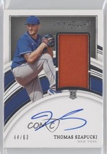 2022 Immaculate Rookie Jersey Number 44/63 Thomas Szapucki #159 Patch Auto 0z0q