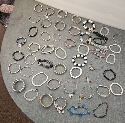 40 Costume Jewelry Bracelets Most in Nice Condition Vintage to Now Over 2 pounds