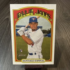 Santiago Espinal 2021 Topps Heritage #630 Toronto Blue Jays Rookie RC