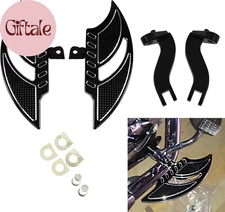 Motorcycle Floorboards Rear Passenger Foot Pegs Pedals + Brackets Mounting Kit F