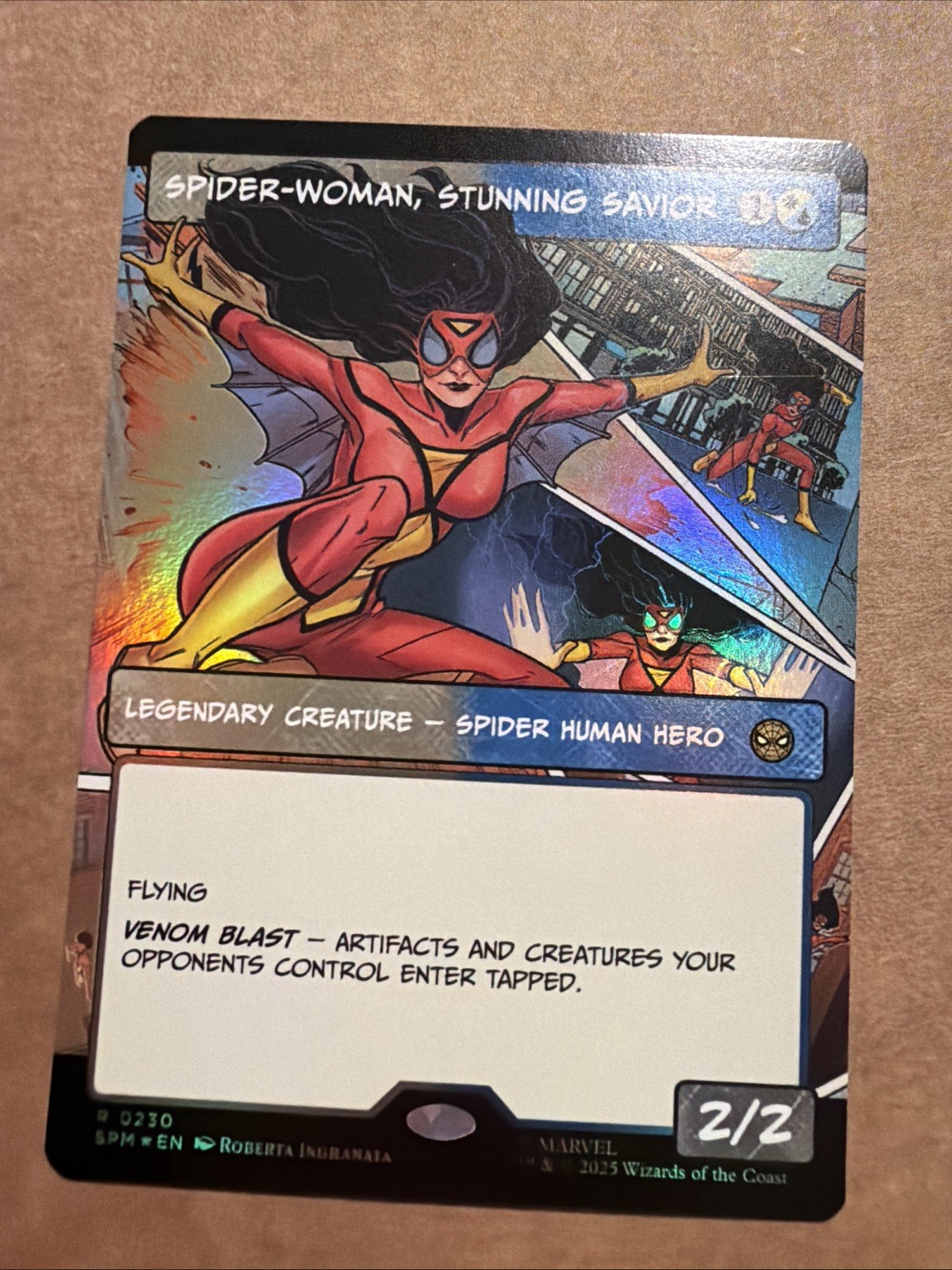 Spider-Woman, Stunning Savior (Borderless) Marvel's Spide... 230 R Foil NM Magic