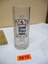 5816.        Alter Bierkrug  Brauerei  Schultheiss  Krug  Glas Bierkrug 0, 5  L