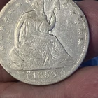 1859 seated liberty half dollar
