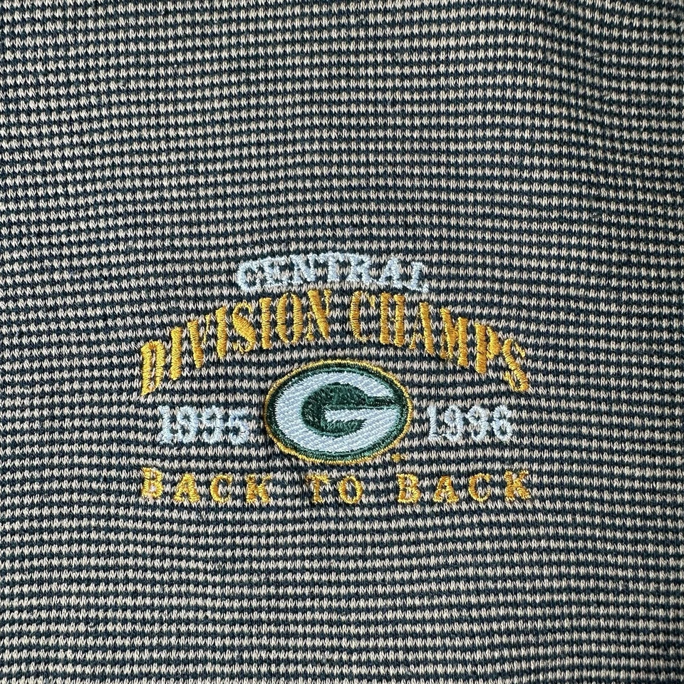 Vintage 90s Green Bay Packers Lee Sweater - Large 95/96 Central Division Champs - Image 2 of 4
