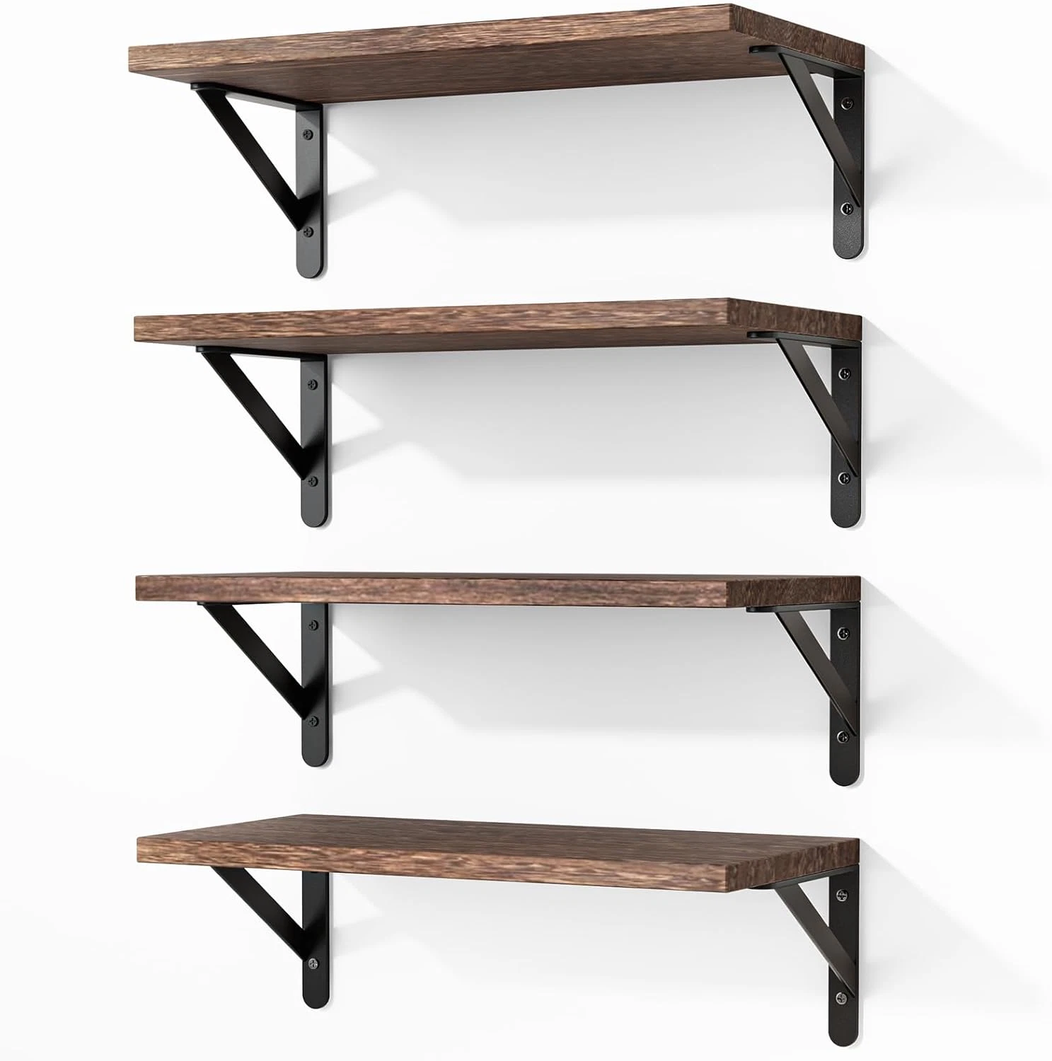 Floating Shelves for Wall, Wood Wall Mounted Shelves for Bedroom, Bathroom, Livi