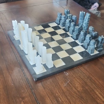 Vintage Onyx Professional Handcrafted Chess Set