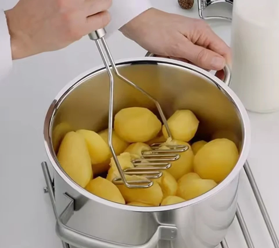 1шт из нержавеющей стали кухонный картофельница пресс кулинарный инструмент пюре картофель - Изображение 2 из 4