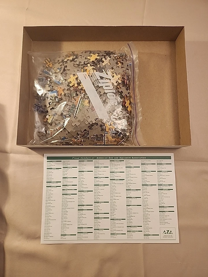 Puzzle 1,000 Pc white Mountain Puzzles Zoos & Aquariums Of North America 1996  - Image 3 of 4