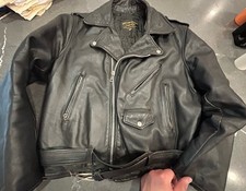 Vintage Gregory & Sons Genuine Leather Men's Motorcycle Jacket - 48 Made in USA
