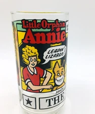 Annie Little Orphan The Sunday Funnies Glass Tumbler New York News 1976 12oz
