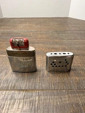 Vintage Jon-e Hand Warmer Model 76 w/ Red Felt Bag + Extra Warmer Body Parts