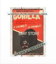 MARX WIND-UP BATTERY OPERATED PLUSH GORILLA TOYSES tin sign beautiful bedrooms