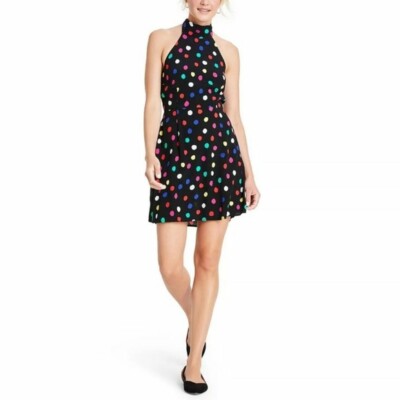 RIXO & Target Collab Multicolored Polka Dot Halter Sleevless Dress Size  Medium | eBay