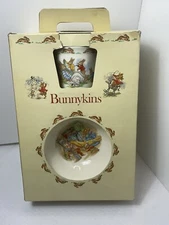Royal Doulton Bunnykins Children's 3 Piece Cup Bowl Dish Set Vtg England READ 81