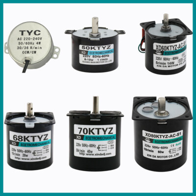 Permanent Magnet Motor Synchronmotor AC 220V Elektromotor Langsamläufer CW/CCW
