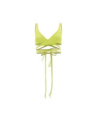 Exilia Cross Wrap Bikini Top BECH04TP Women Yellow Swimwear