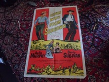 Vintage 1960 Seven Ways from Sundown 41x27 Original Movie Poster Audie Murphy