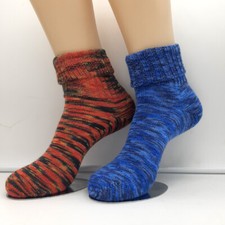2 Pairs Soft Alpaca Socks Foldover 65 Wool 35 Alpaca Wool Colorful Melange Fb3