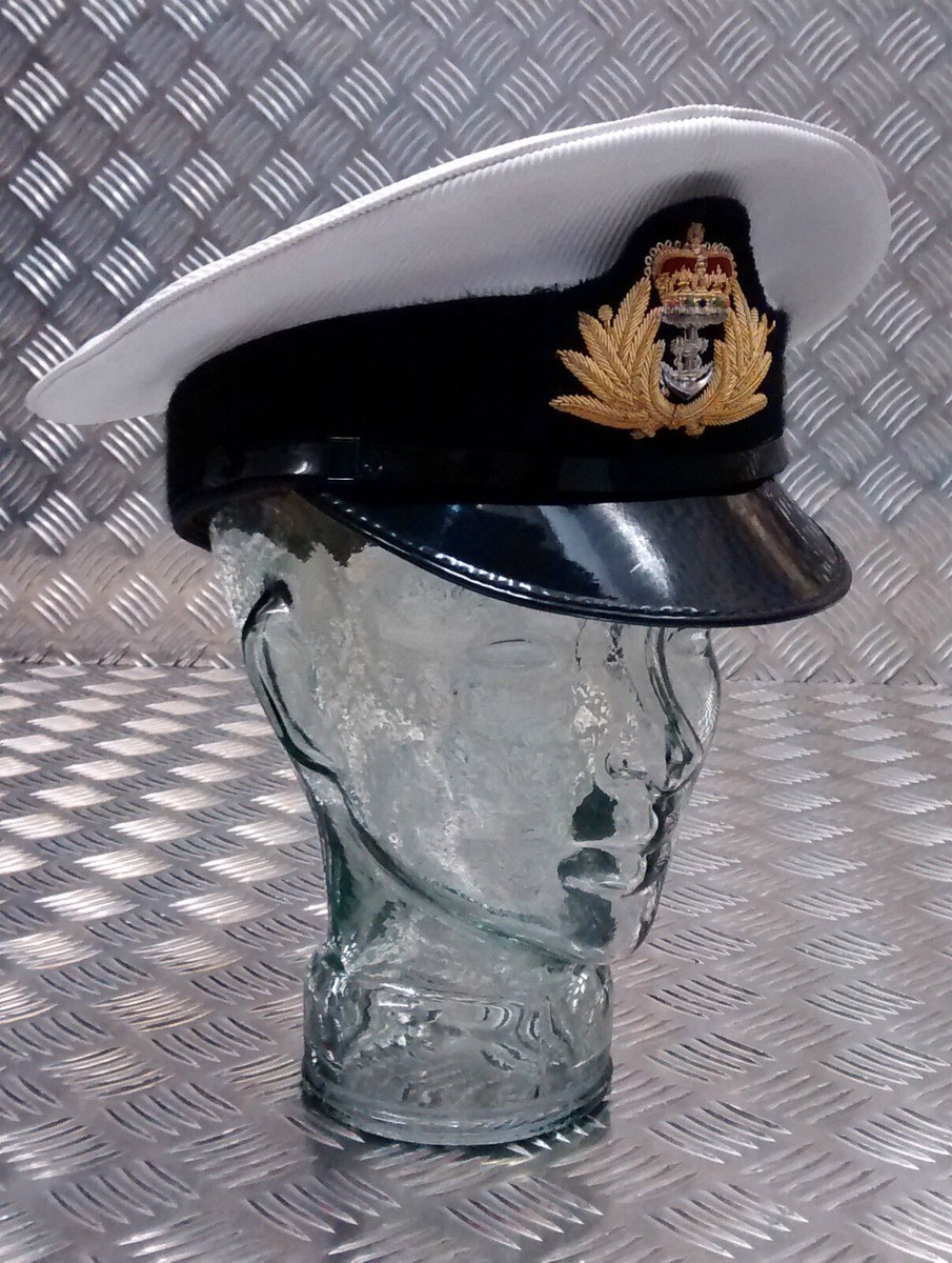 5013 Ww2 British Royal Navy Visor Cap With Oakleaves Repro Peak Hat Blue Naval – Art Craft