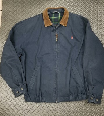 Vtg Ralph Lauren Polo Barn Jacket Men S Large Canvas Corduroy