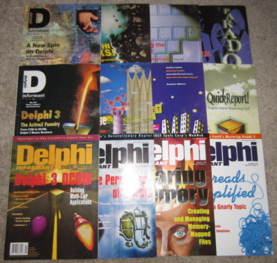 Lot of 12 Vintage DELPHI INFORMANT Magazines 1997 Vol. 3 COMPLETE/Full Year RARE