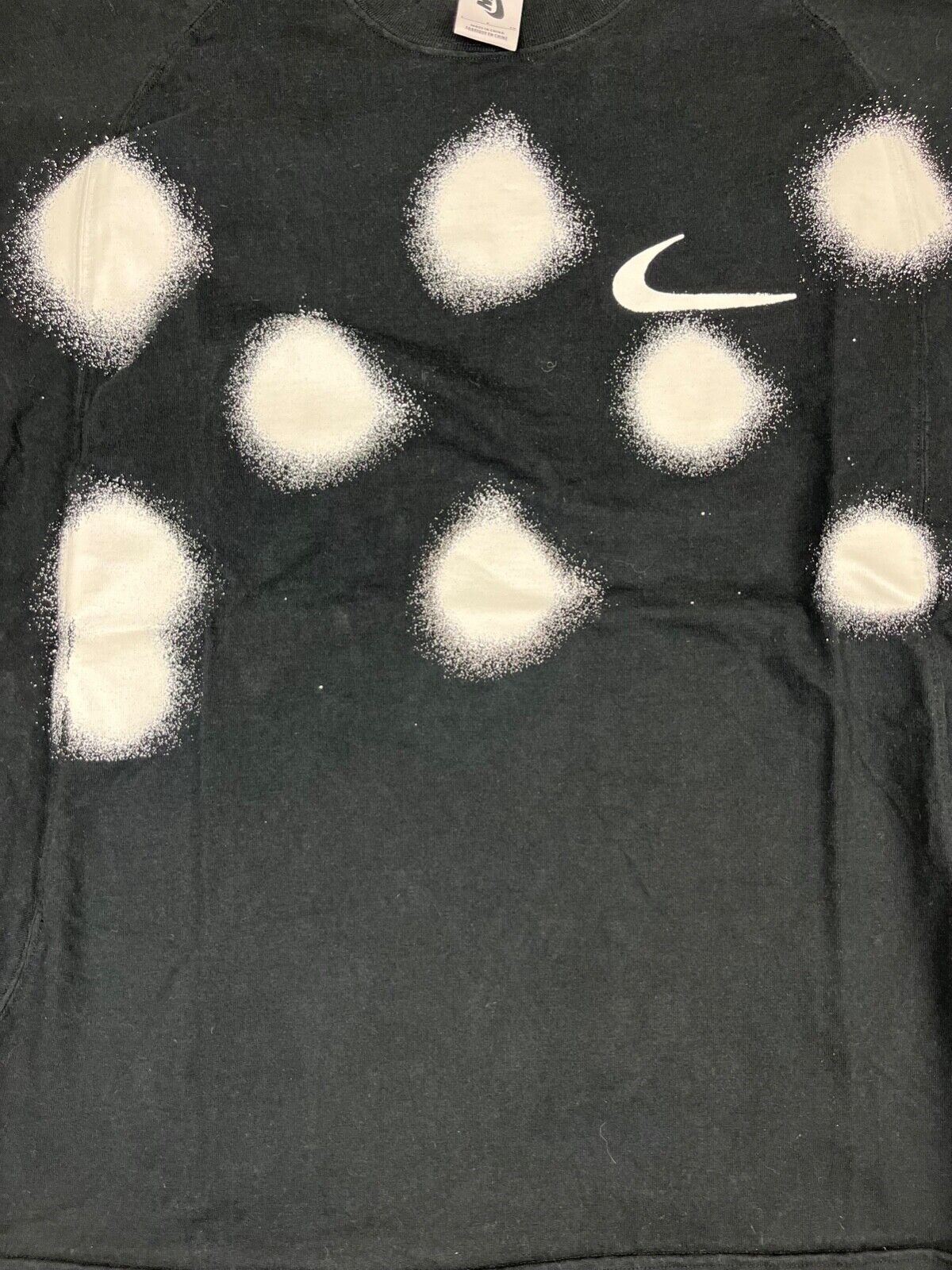 OFF WHITE X NIKE T shirt Nike x Off White nera a pois spray uomo piccola manica corta grafica adulto