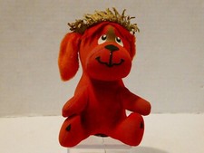 Vintage Dakin Dream Pets RUFUS THE RED DOG with STRAW HAT farmer beach bum GC