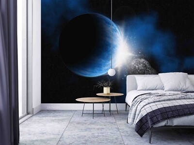 3D Planet Light Spot Space Self-adhesive Removable Wallpaper Murals