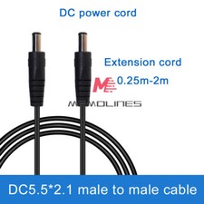 DC 5.5 2.1mm Male to Male Power Cord 2464 22AWG Double Male Power Cord Cable
