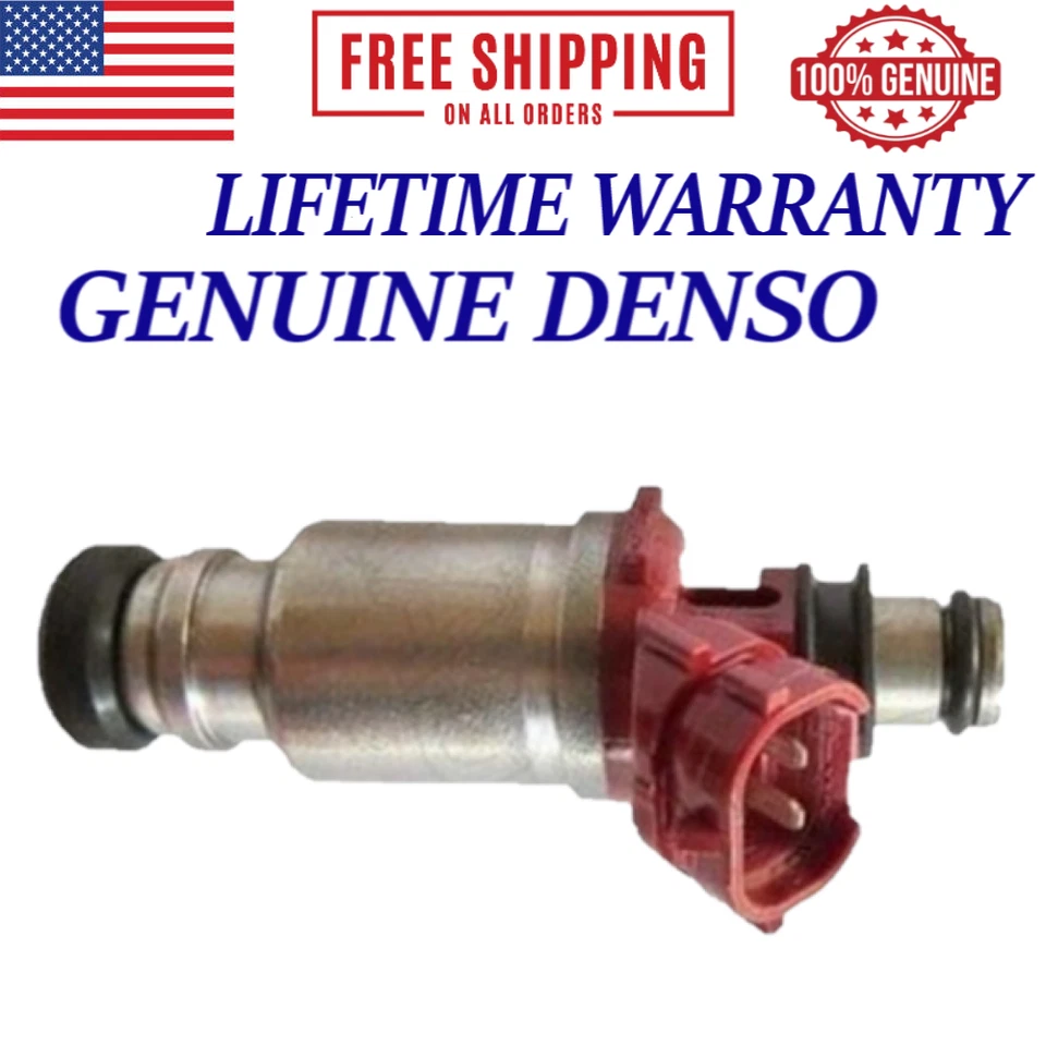 NEW GENUINE DENSO 4 Pieces Fuel Injectors For 1989-1992 Toyota Corolla 1.6L I4 - Image 2 of 2
