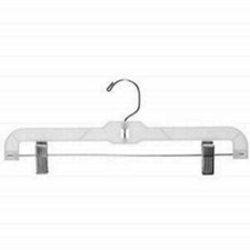 Only Hangers PH325 14 inch Plastic Pant and Skirt Hanger, White - 25 Piece