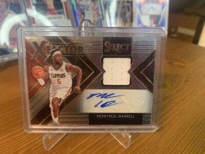 2019-20 Panini Select X-Factor Montrezl Harrell Game Worn Patch Auto /199