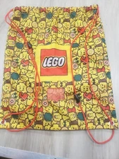Lego Kids Minifigure Drawstring Backpack Sack Cinch Bag