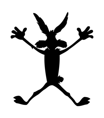 Wilie E Coyote Splat Car Dent Decal Die Cut Vinyl Made in USA | eBay