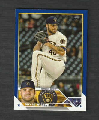 #ad 2023 Topps Series 2 Bryse Wilson Blue #383 Milwaukee Brewers $1.79