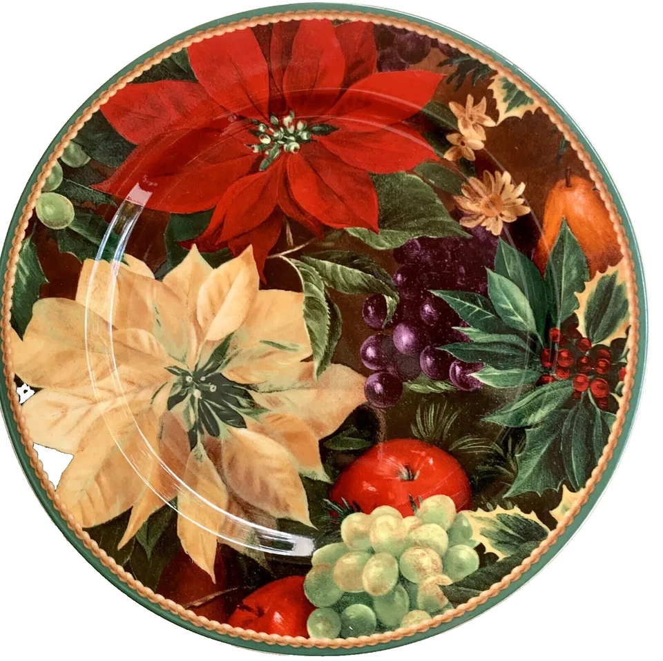 Hallmark Home Christmas Sakura HOLIDAY ABUNDANCE Salad Dessert Plates 8 1/2” NEW - Image 3 of 4