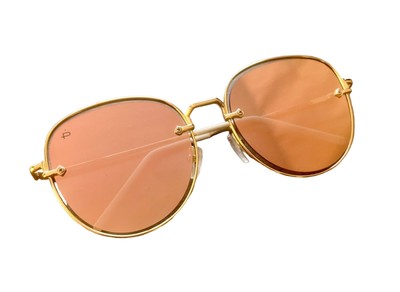 Privé Revaux Women’s pink Oval Sunglasses with Gold Frame Prive Revaux FIRST DATE | Eyeglass World main image 3
