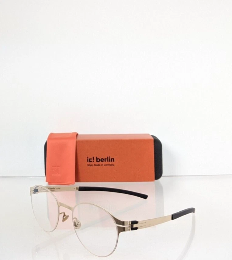 Brand New Authentic ic! Berlin Eyeglasses Model T100 Champagne 48mm