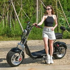 4000W Motor Max Speed 40MPH Max Load 550 IBS Fat Tire Electric Scooter Black