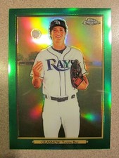 2020 TURKEY RED CHROME GREEN PARALLEL #TRC-86 TYLER GLASNOW 8/10 TAMPA BAY RAYS 