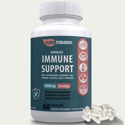 Advanced Immune Defense 10-in-1 Blend 1000mg with Multivitamins & Probiotics