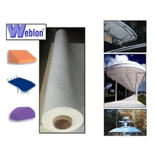 50 YD Roll WEBLON Awning Marine Canopy Vinyl Fabric Sail White Outdoor 62"