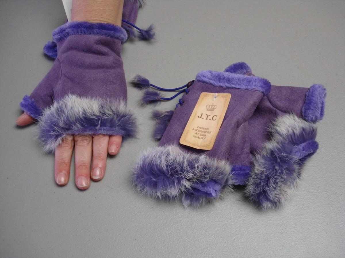 Wool and leather fingerless gloves sale