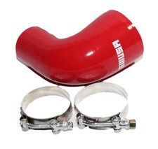 Elbow Silicone Hose 90 Degree 3 To 2 Reducer 3-2 Coupler Red 2 T Bolt Clamps