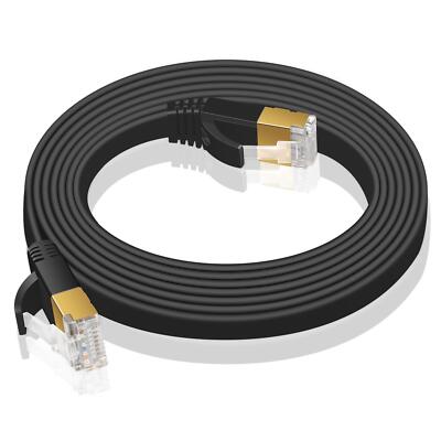 LAN Kabel Cat 7 Netzwerkkabel Ethernet 10Gbps DSL S/FTP, Flach 10m,20m,30m,50