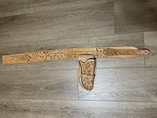 Beautiful Hand Tooled Leather Holster and Belt No Belt Buckle