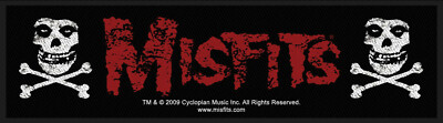 Misfits - Cross Bones Superstrip gewebter Aufnäher - woven Patch Neu & Official!